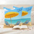 thumbnail image 3 of Outdoor Pillow Covers Pack of 2, Ocean Beach Blue Sky Loungers Waterproof Throw Pillowcase Cushion Cases, Sun Umbrella Starfish Decorative Pillow Cover for Couch Sofa Home Bed Patio, 3 of 9