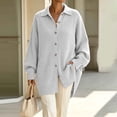 thumbnail image 2 of QIYAGBSA Soft Cardigan Sweaters for Women Ribbed Knit Button Down Lapel Collar Loose Mid Length Long Sleeve with Pockets Fall Winter Layer, 2 of 7