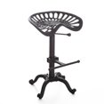 thumbnail image 1 of Taburete de bar Diwhy Rustic Industrial Tractor con asiento de hierro fundido, 1 of 9