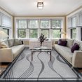 thumbnail image 2 of Wellber Abstract Area Rug Soft Rugs Non-Slip Washable Floor Carpet for Bedroom Living Room Kitchen Home Decor,5'x8',Dark Grey, 2 of 6