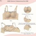 thumbnail image 5 of BIMEI Women Mastectomy Bra Breast Prosthesis with Pockets Wirefree Comfort Everyday Bra 2438,Beige,38 for B/C, 5 of 6