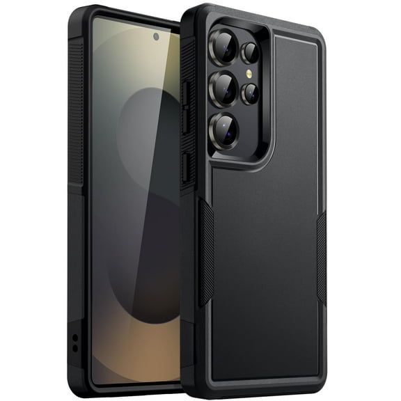 JETech Case for Samsung Galaxy S25 Ultra 5G, Heavy Duty Dual-Layer Protection, Rugged Tough Shockproof Phone Cover with Matte Design (Titanium Black)