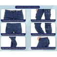 thumbnail image 3 of SKYLINEWEARS Women’s Casual Cargo Utility Work Pants Hiking Multi-Pockets Work Pants Navy XS, 3 of 6