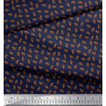 thumbnail image 2 of Soimoi Silk Fabric French Horn Musical Instrument Printed Craft Fabric by The Yard 42 Inch Wide, 2 of 3