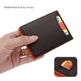 thumbnail image 4 of HAWEE Bifold Wallet RFID Blocking with Money Clip for Men Zippered Coin Pocket Genuine Leather, Coffee, 4 of 7