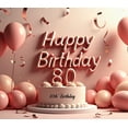 thumbnail image 4 of Golden Stars Happy 80th Birthday Celebration Banner for Party Backdrop and Decorations Ideal for Photography Background Birthday Party Supplies, 4 of 8
