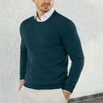 thumbnail image 2 of LUOGENLI Chandail pour Hommes à Fermeture Éclair 3X Homme Automne et Hiver Lisse Confortable Léger Drapé Doux Peau Texturé Ajusté Col Rond Manches Longues Vestes de Chandail pour Hommes Fermeture Éclair Complète Bleu Foncé Taille TTTTG, 2 of 8