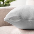 thumbnail image 4 of PAVILIA Light Gray Throw Pillow Covers 20x20 Set of 2, Decorative Pillow Cases for Bed Sofa Couch, Boho Aesthetic Accent Decor Cushion Bedroom Living Room, Velvet Square Euro Sham Covers, Light Grey, 4 of 8