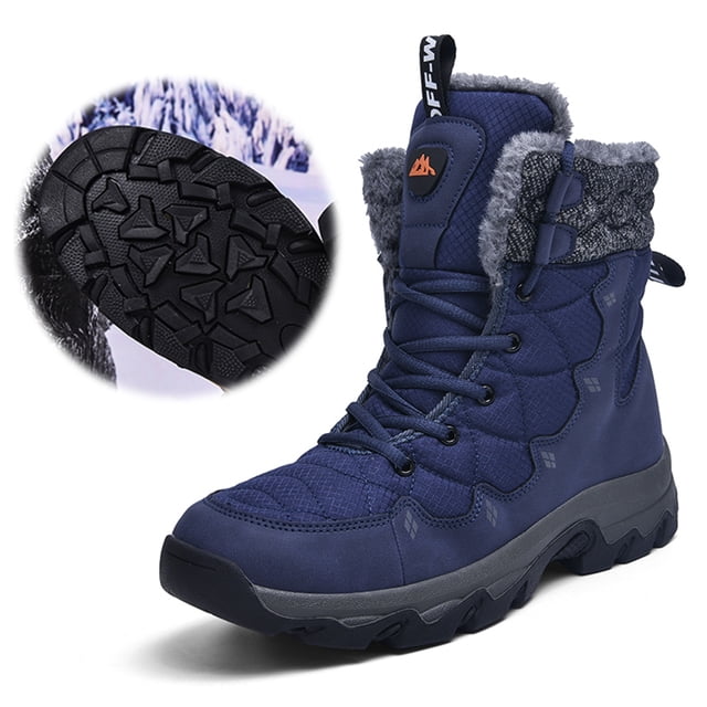 Zapatos Senderismo Botas Montaña Impermeables Con Aislamiento para Exteriores Hombre (46) Azul