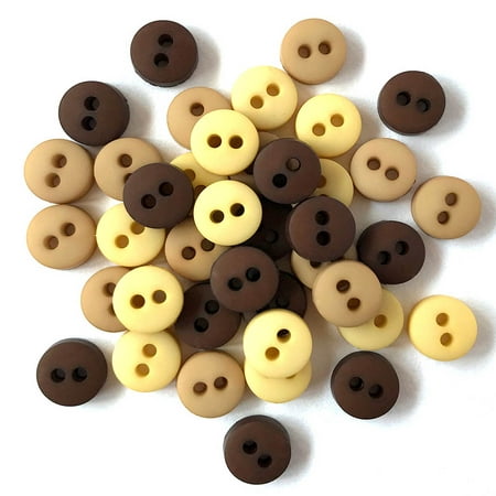 Tiny Buttons For Sewing, Doll Making and Crafts (Honey Bee) - 3 Packs - 120