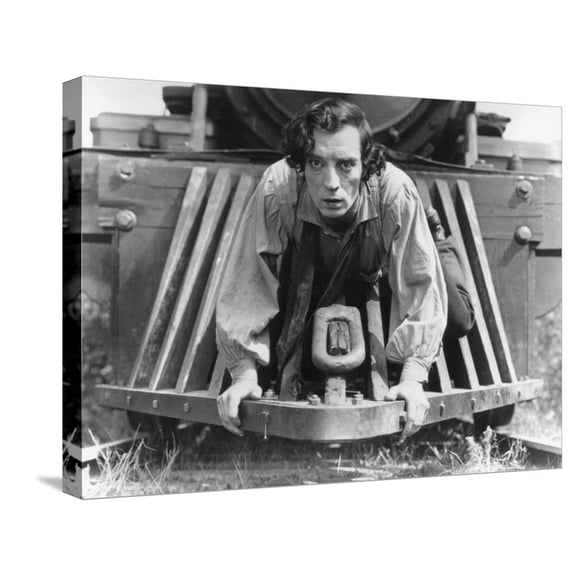 Art.com The General, Buster Keaton, 1927, Train Stretched Canvas Print Wall Art, 24" x 18"