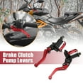 thumbnail image 2 of 1 Pair 7/8" 22mm Universal Motorbike Dual Hydraulic Handlebar Brake Master Cylinder Clutch Lever Red, 2 of 6