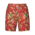 thumbnail image 4 of Lsque Mens Swim Trunks Strawberry Pattern - Bathing Suit Compression Liner - Beach Swim Shorts Swimwear - (S-3XL) - Stretch Quick Dry -X-Large, 4 of 9