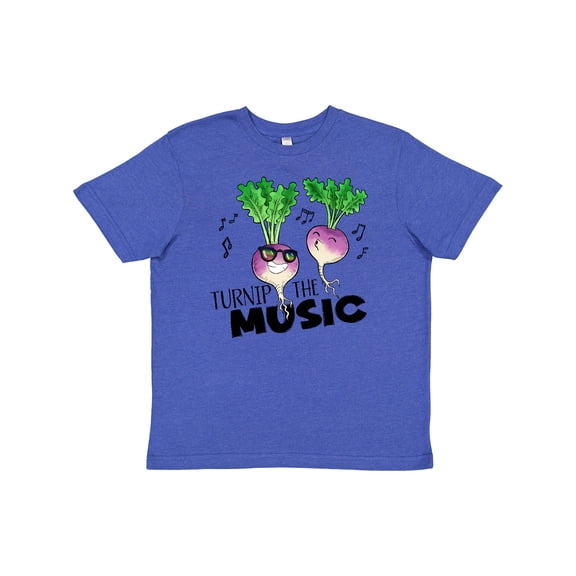 Inktastic Turnip the Music Partying Vegetables Youth T-Shirt