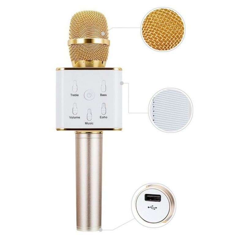 Axgear Wireless Handheld Microphone KTV Karaoke Stereo USB Player Bluetooth Q7, Size: 240