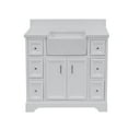 thumbnail image 2 of Zelda 42" Farmhouse Bathroom Vanity with White Cabinet and Quartz Top, 2 of 7