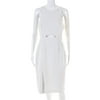 Pre-owned|HALSTON Womens Cutout Waist Sleeveless Dress White Size 10 11557338