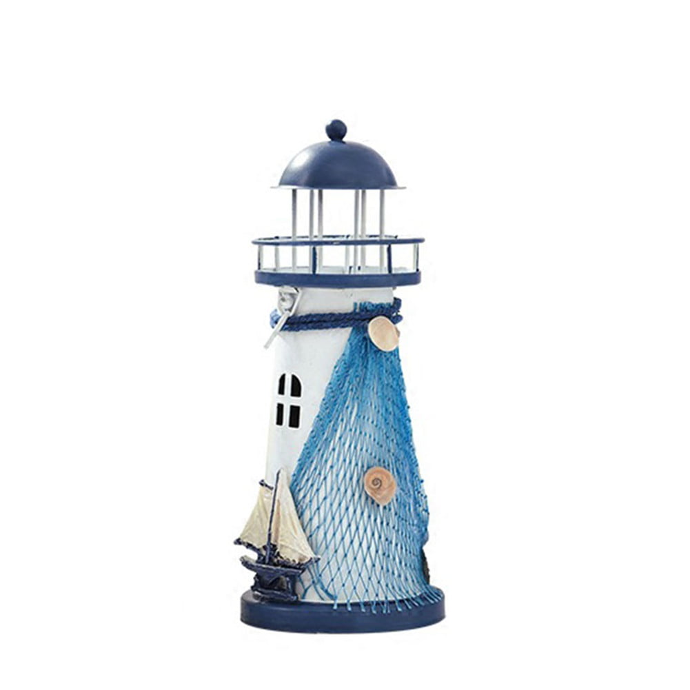 Iron Lighthouse Crafts Mediterranean Creative Lighthouse Decoration Ornament 