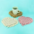 thumbnail image 5 of UNIQUE CREATIV CRAFT Macramé Coaster Kit – Heart, 3 pcs, Age 8+, Beginner, 15.5 cm, 5 of 5