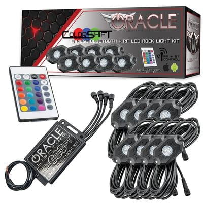 ORACLE Bluetooth %2B RF ColorSHIFT Underbody Rock Light Kit - Eight Piece Aut