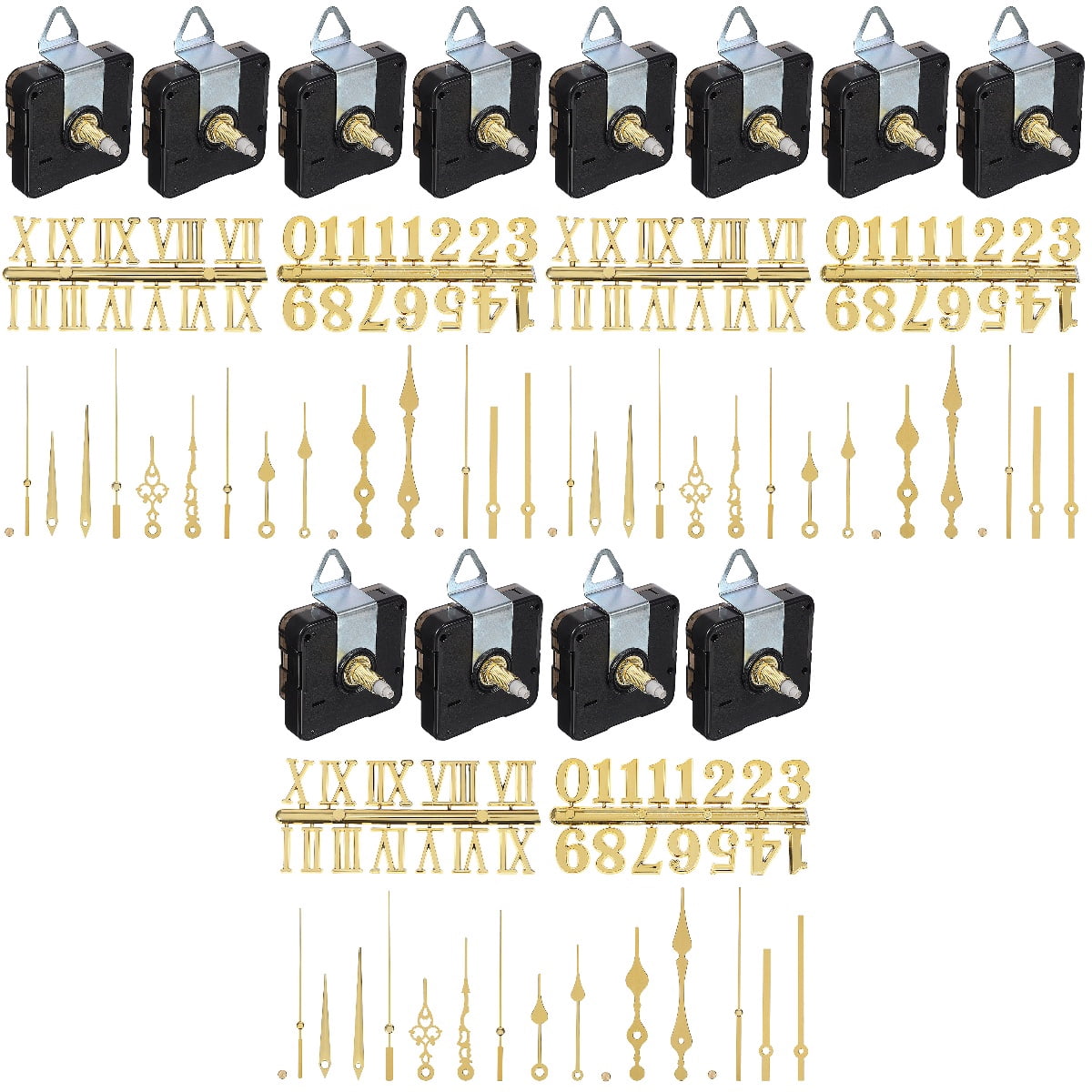 3 Sets  Clock Numerals Kit Quartz Clock Mechanism Kit Replacement Clock DIY Repair Parts for Clocks