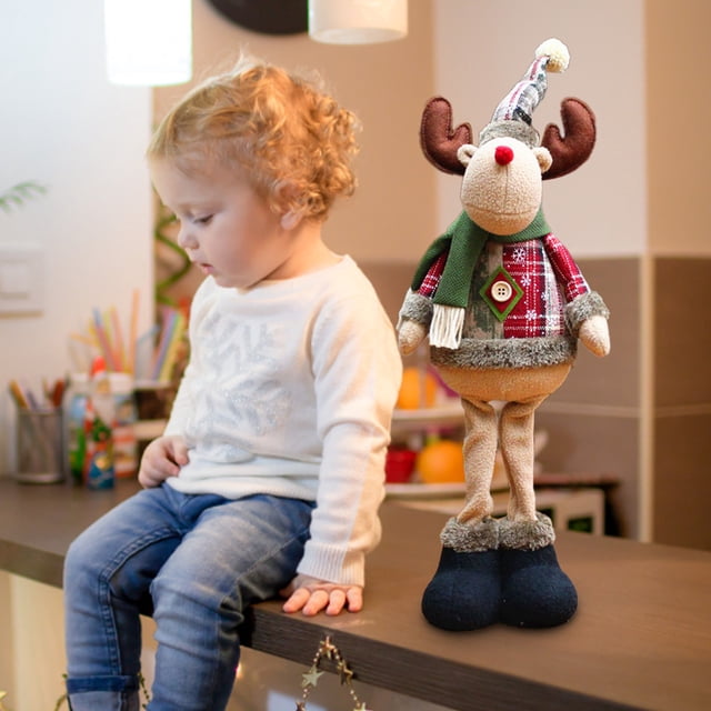 Poupée de Noël Festive Adorable pour Table de Fête et Maison Saisonnière