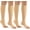 B- Nude, variant on Zipper Compression Socks Women & Men - 2Pairs Calf Knee High 15-20mmHg Open Toe Compression Stocking suit for Walking