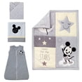 thumbnail image 3 of Juego de ropa de cama para cuna Lambs & Ivy Mickey Mouse, 4 piezas, gris, 3 of 9