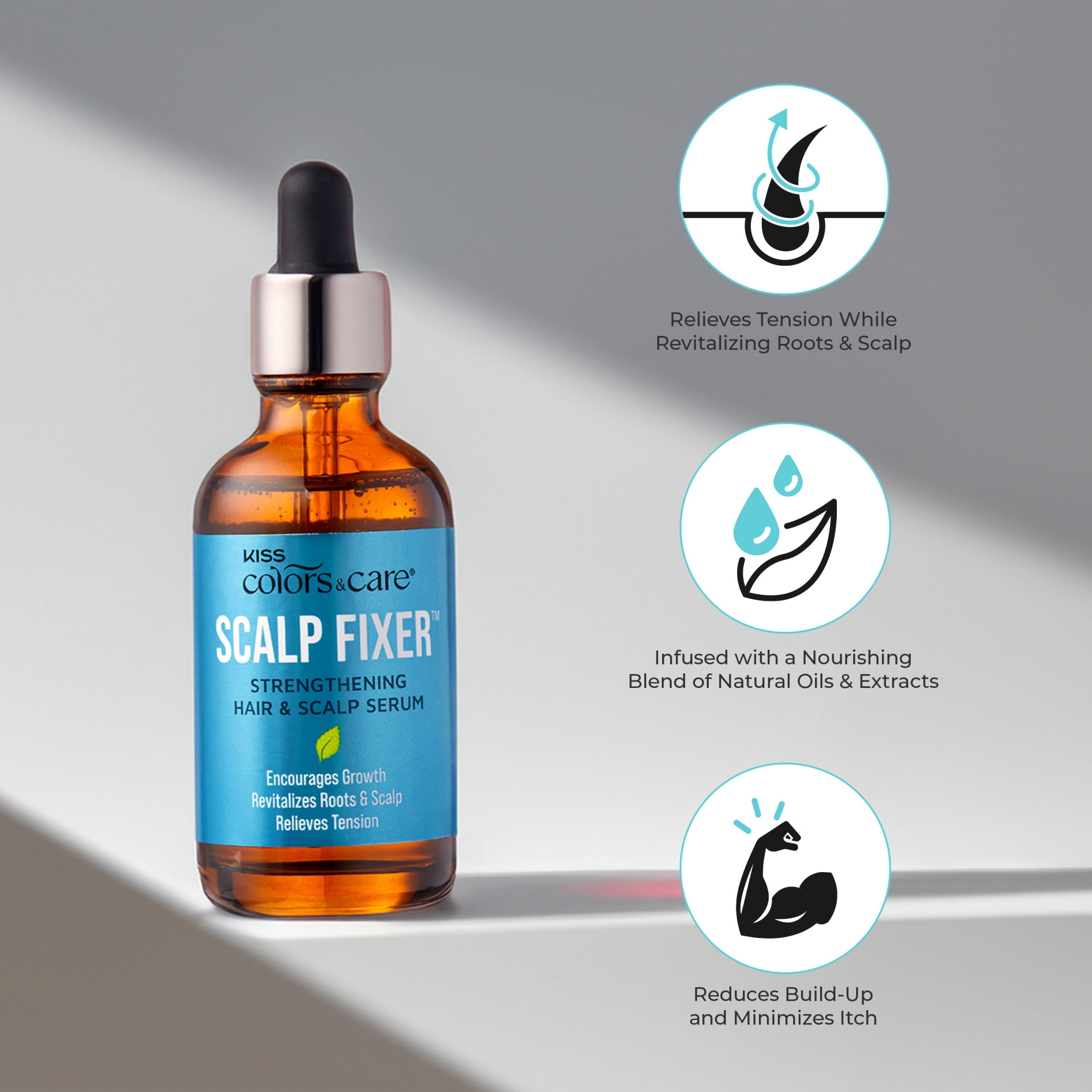 (2 pack) KISS Colors & Care Scalp Fixer Hair Strengthening Scalp Serum, 59mL (2 fl. oz.)