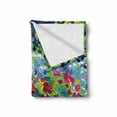 thumbnail image 2 of Art Soft Flannel Fleece Throw Blanket, Floral Field Vivid Toned Pastel Flourishing Fragrance Botany Summer Petals Picture, Cozy Plush for Indoor and Outdoor Use, 70" x 90", Multicolor, by Ambesonne, 2 of 6