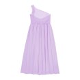 thumbnail image 6 of Manyakai Junior Bridesmaid Dresses Girl's One Shoulder Wedding Pageant Party Ball Gown Lavender 14, 6 of 7