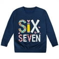 thumbnail image 5 of MAIHAN-Six Seven Print Kids Pullover 67 Sweatshirt Six Seven Long Sleeve Shirts- Unisex Graphic Crewneck Sweatshirt with 6 7 Design, Soft Top for Boys & Girls(Navy,13-14Years), 5 of 6