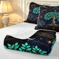 thumbnail image 4 of Homewish Astrology Nature Tree Quilt King,Sun Moon Stars King Coverlet Set,Navy Gold,Navy Blue Reversible,3 Pieces, 4 of 7