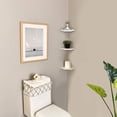 thumbnail image 6 of WELLAND 7-Inch Floating Corner Shelves Wall Mounted Shelves Display Rack, 7" W x 7"D x 0.6"H, Set of 2, White, 6 of 7