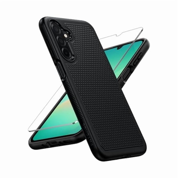 can for Samsung Galaxy A26-5G Case: Dual Layer Protective Heavy Duty Cell Phone Cover Shockproof Rugged with Non Slip Textured Back - Military Protection Bumper Tough - 2025, 6.7 inch (Black)
