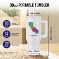 thumbnail image 2 of California State Map - Rainbow Sketch Design, 30oz Tumbler, 2 of 7