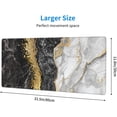 thumbnail image 3 of Black Blue Glod Marble Mouse Pad Extended Large Gaming Mousepad XL Big Long Oversized Desk Mat Stitched Edges 31.5 X 11.8 Inch for Home Office, 3 of 6