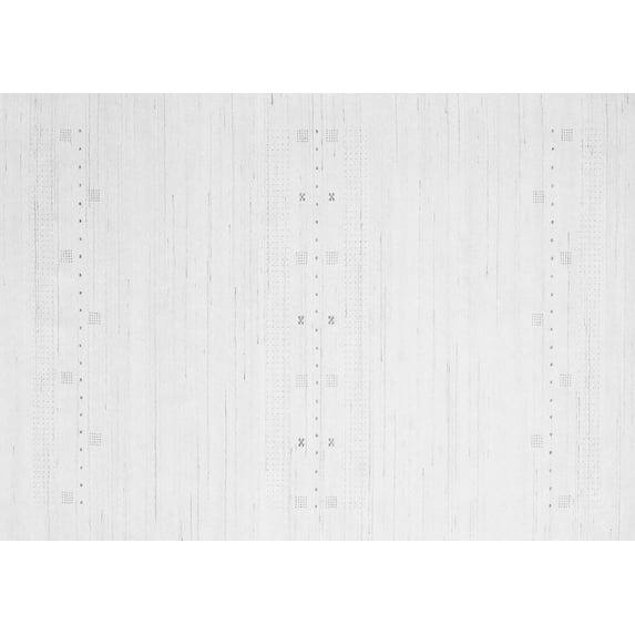 Ahgly Company Machine Washable Indoor Rectangle Solid Gray Modern Area Rugs, 2' x 3'