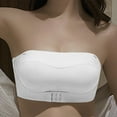 thumbnail image 2 of Gymayou Women's Front Closure Strapless Bandeau Bra Padded Wireless Tube Top Bras Size 38, 2 of 4
