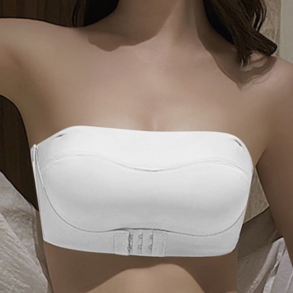 WCJM Women's Nylon,Spandex Khaki Chiffon Underwear Coluckor Front Closure Back Smoothing Bra Deep Cup Bras Full Back Incorporated Coverage Hides Back Fat Bra