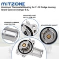 thumbnail image 3 of Conjunto de carcasa de termostato MITZONE de aluminio para Jeep Dodge RAM, 3 of 6