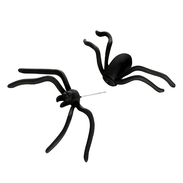 Advancent Halloween Black Spider Charm Ear Stud Pendientes Punk Black Spider Studs Kits de decoración para fiestas PC 1 Advancent HA000325-00