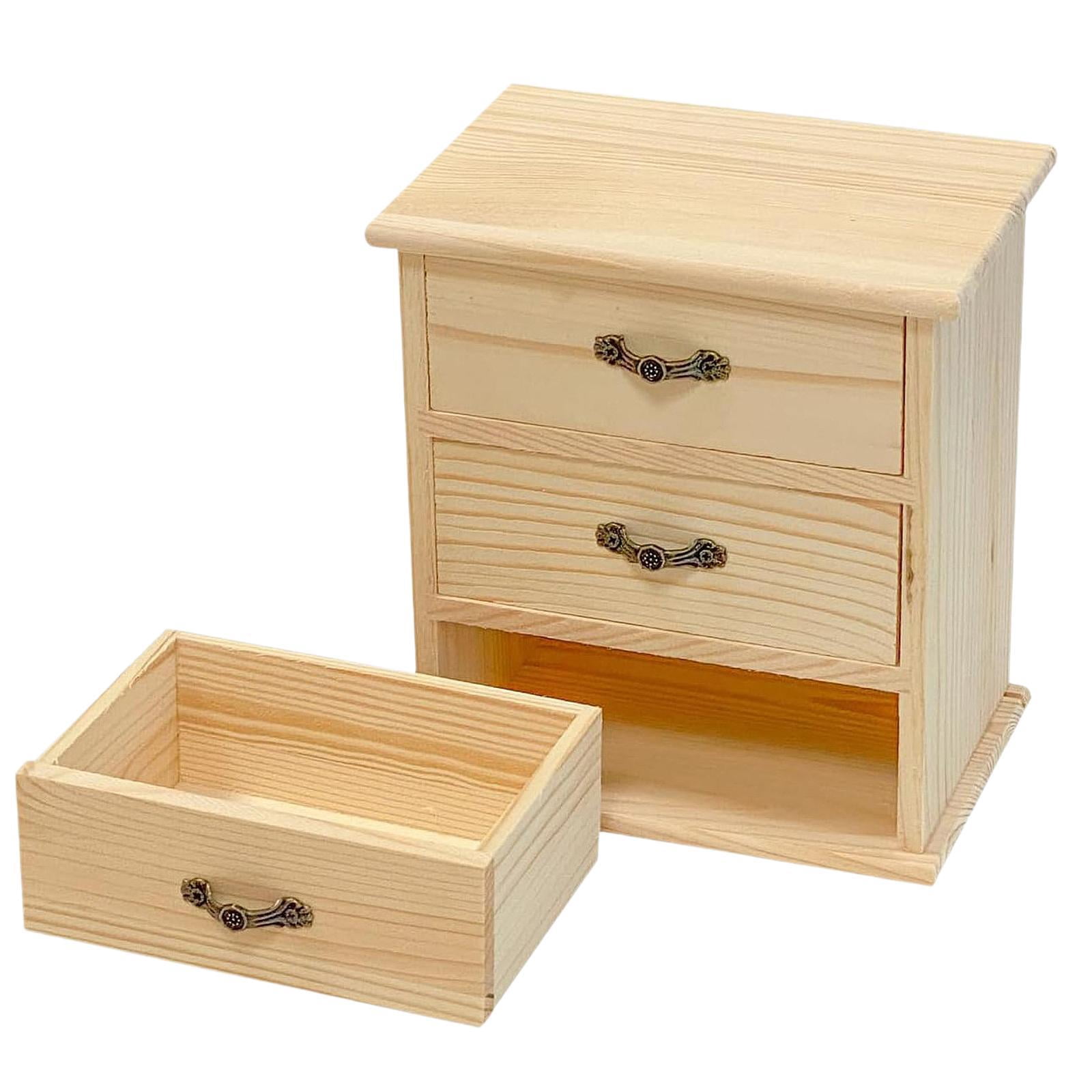 QSTDGVPW Wooden Desk Drawer Organizer Desktop Organizer for Toiletries Dresser Office