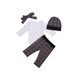 thumbnail image 2 of Conjunto de 4 piezas para bebé para Halloween: pelele con estampado de calabaza y red, pantalones largos, diadema con lazo y gorro., 2 of 9