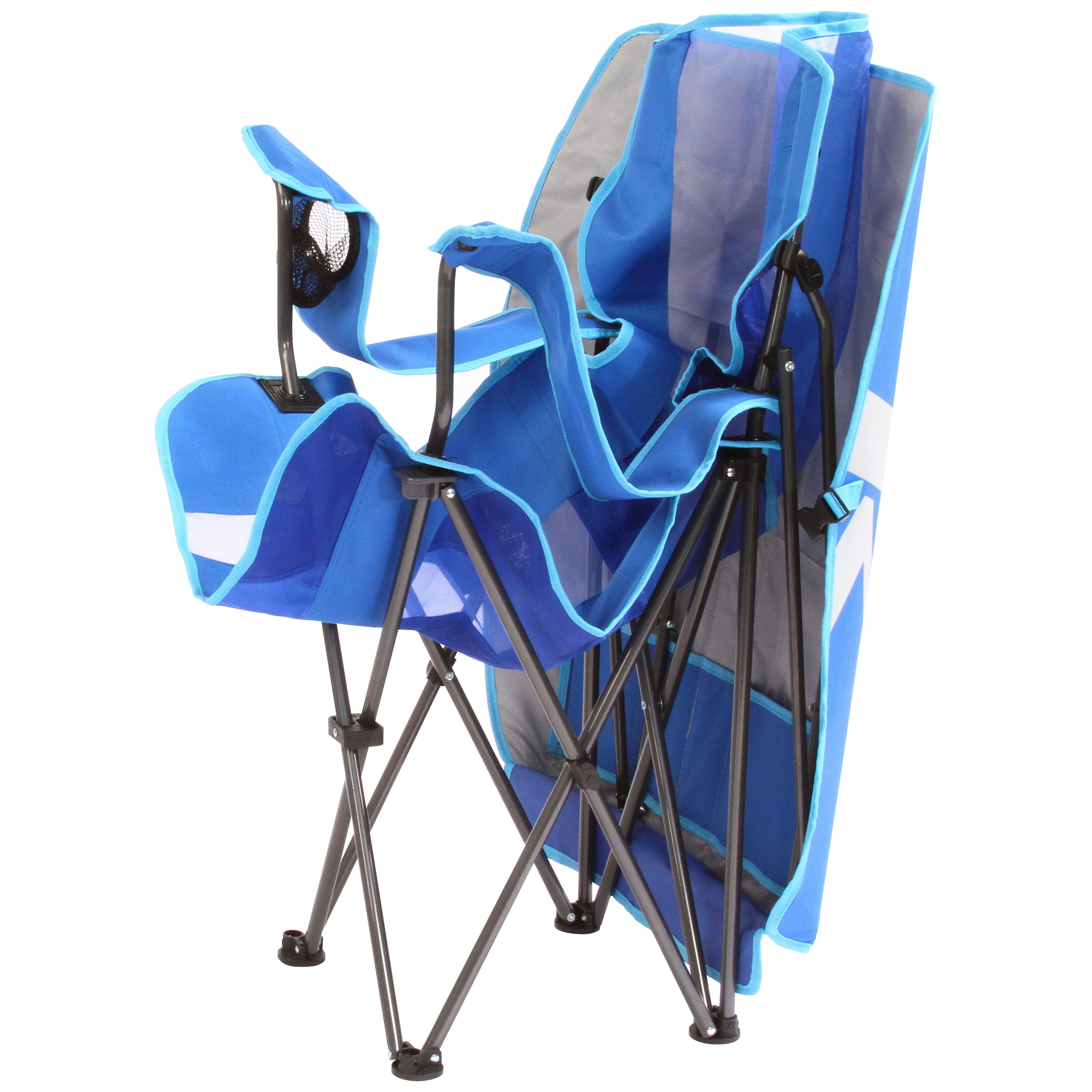 kelsyus original canopy folding arm chair in royal blue