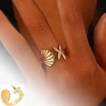 thumbnail image 1 of Dsscvnef Gold Shape Ring Summer Beach Ocean Style Opening Adjustable Hand Jewelry, 1 of 5