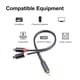 thumbnail image 3 of 4X Cable Macho A Hembra Cable de Audio 2 Macho Divisor Cable Auxiliar para TV PC DVD Altavoz Amplificadores de Audio Subwoofer, 3 of 9