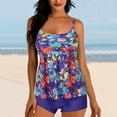 thumbnail image 2 of Yoodem Swimsuit for Women One Piece Swimsuit Women Plus Size Swimsuits for Women Two Piece Bathing Suits Long Torso Tank Tops with Boyshorts Tankini Swimsuits for Women Purple M, 2 of 9