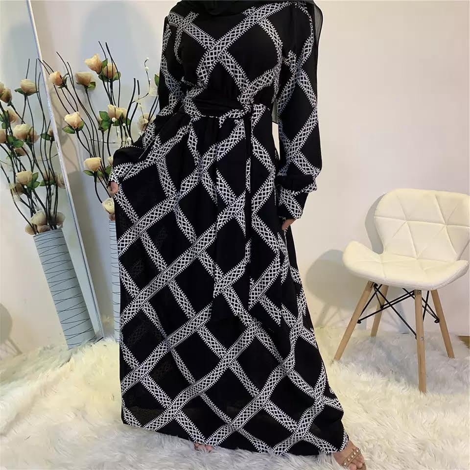 Muslim Print Maxi Dress main image 0