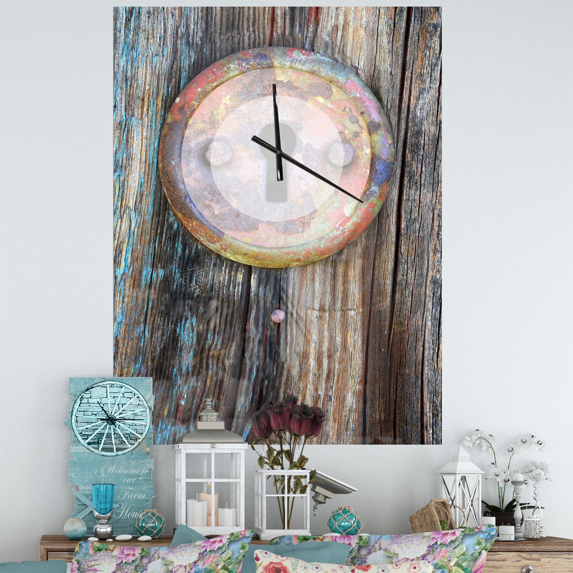 Designart 'Jellyfish Pattern' Coastal Wall Clock